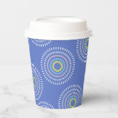Fireworks Japanisch Blue Pappbecher (Vorderseite)