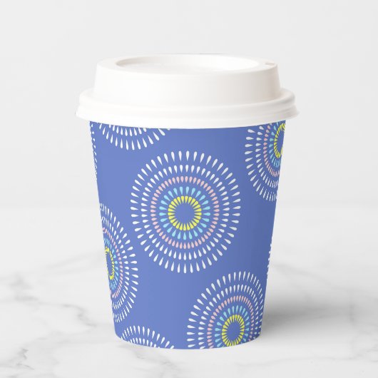Fireworks Japanisch Blue Pappbecher (Vorderseite)