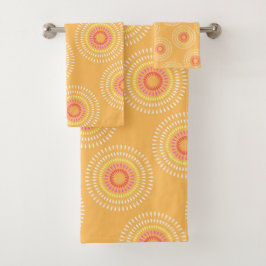 Fireworks Japanischer Mustard Badhandtuch Set