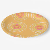 Fireworks Japanischer Mustard Pappteller (Schrägansicht)