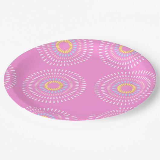 Fireworks Japanroink Pappteller (Schrägansicht)