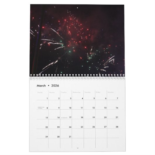 Fireworks-Kalender Kalender (Mär 2026)