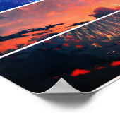 Fireworks Landscape Foto Collage Poster (Ecke)