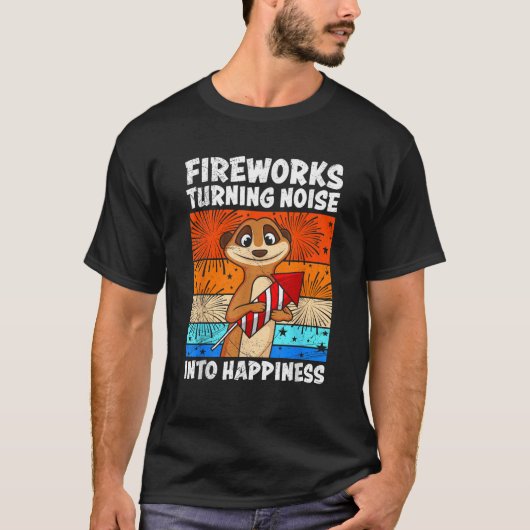 FIREWORKS MACHEN LÄRM ZU GLÜCKLICHEM Funny T-Shirt (Vorderseite)