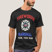 FIREWORKS MARSHAL America Firefighter Pyro Technic T-Shirt (Vorderseite)