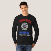 FIREWORKS MARSHAL America Firefighter Pyro Technic T-Shirt (Vorne ganz)