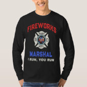 FIREWORKS MARSHAL America Firefighter Pyro Technic T-Shirt (Vorderseite)