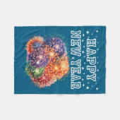 Fireworks New Year's Eve Party Fleecedecke (Vorderseite (Horizontal))