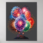 Fireworks New Year's Eve Party Long Sleeve  Poster (Vorne)