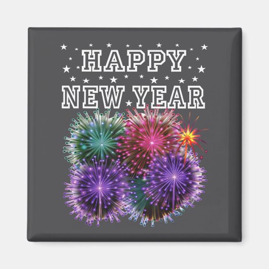 Fireworks New Year's Eve Party  Magnet (Vorne)