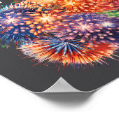 Fireworks New Year's Eve Party Poster (Ecke)