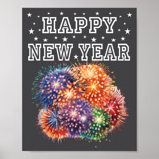 Fireworks New Year's Eve Party Poster (Vorne)