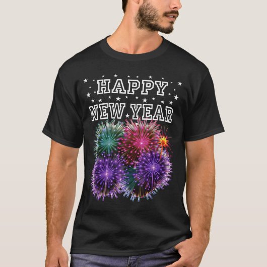 Fireworks New Year's Eve Party  T-Shirt (Vorderseite)