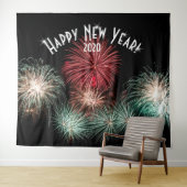 Fireworks New Years Foto Booth Background Banner Wandteppich (Beispiel (Horizontal))