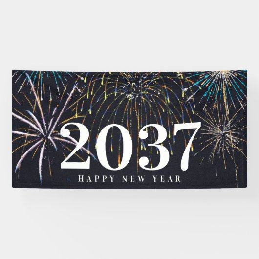 Fireworks New Years Party Banner (Horizontal)