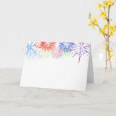 Fireworks on Blank (Hintergrundfarbe hinzufügen) Karte (Gelbe Blume)