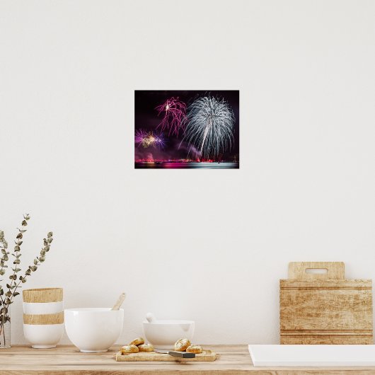 Fireworks on the Lake Poster (Küche)