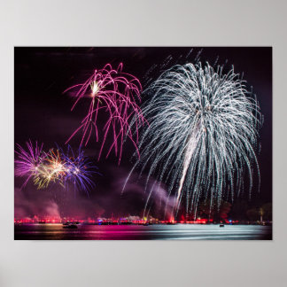 Fireworks on the Lake Poster