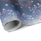Fireworks Over City—United States 250 Celebration Geschenkpapier (Rolleneckpunkt)