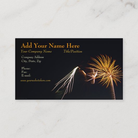 Fireworks P0538 Business Card Visitenkarte (Vorderseite)