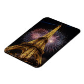 Fireworks Paris Eiffel Tower Cafes Postcard Magnet (Linke Seite)