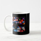 Fireworks Patriotic Black Cat Kaffeetasse (Links)