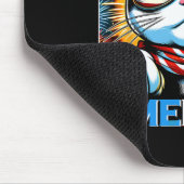 Fireworks Patriotic Maneki Neko Cat Merica Mousepad (Ecke)