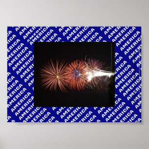 Fireworks Patriotic Poster