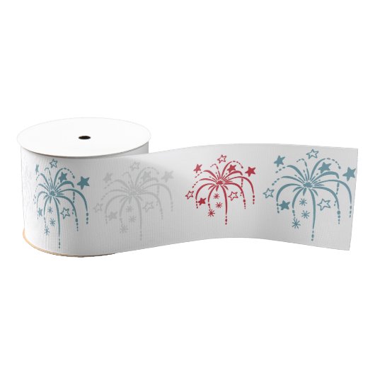Fireworks Patriotic Ribbon Ripsband (Spule)
