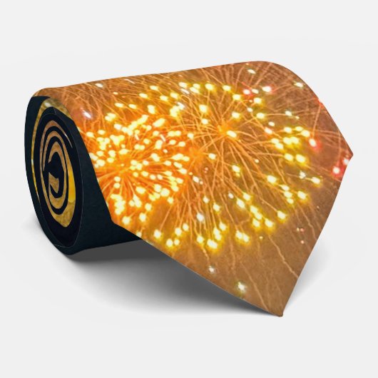 Fireworks Photo Necktie Krawatte (Gerollt)