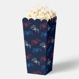 Fireworks Popcorn Box (Navy Blue, Red & White) Geschenkschachtel