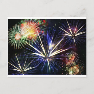 fireworks postkarte