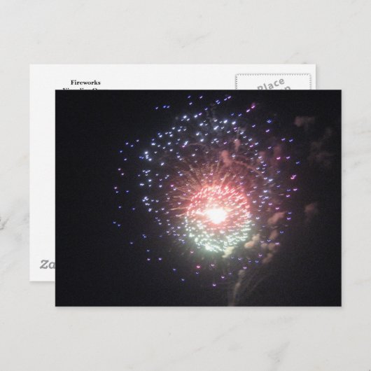 Fireworks-Postkarte Postkarte (Vorne/Hinten)