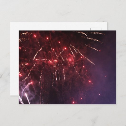 Fireworks-Postkarte Postkarte (Vorne/Hinten)