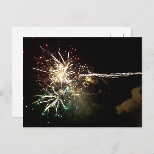 Fireworks-Postkarte Postkarte (Vorne/Hinten)