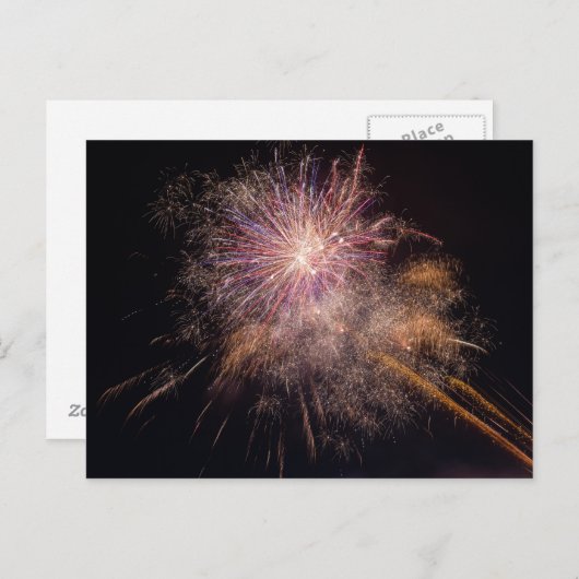 Fireworks-Postkarte Postkarte (Vorne/Hinten)