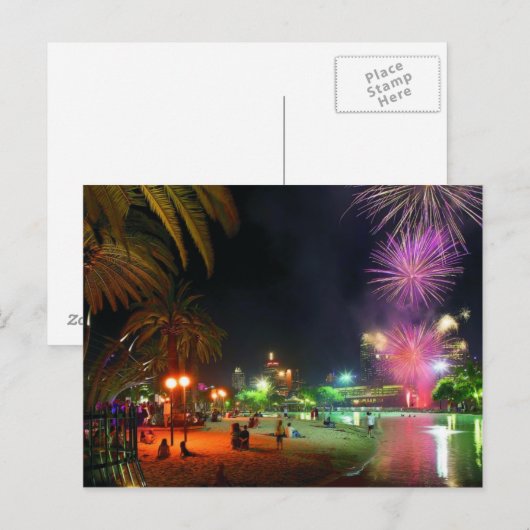 Fireworks-Postkarte Postkarte (Vorne/Hinten)