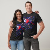 Fireworks Red White und Blue T-Shirt (Unisex)