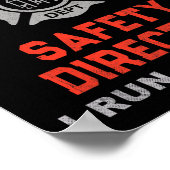 Fireworks Safety Director Ich leite Sie hier Poster (Ecke)