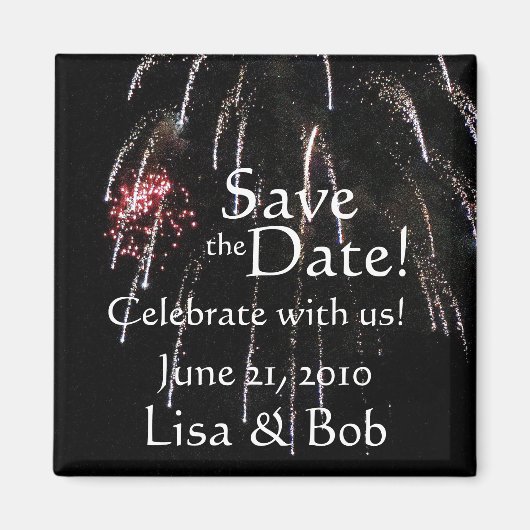 Fireworks Save the Date Magnet (Vorne)