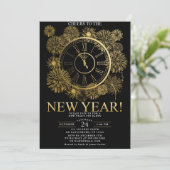 Fireworks-Silvester Einladung (Stehend Vorderseite)