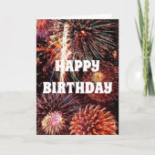 FIREWORKS SIND NICHT GENUG, UM GLÜCKLICHEN GEBURTS KARTE (Vorderseite)