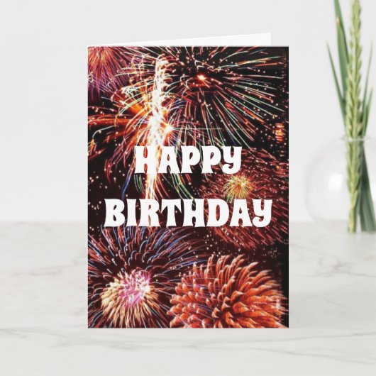 FIREWORKS SIND NICHT GENUG, UM GLÜCKLICHEN GEBURTS KARTE (Vorderseite)