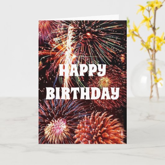 FIREWORKS SIND NICHT GENUG, UM GLÜCKLICHEN GEBURTS KARTE (Gelbe Blume)