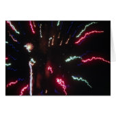 Fireworks Sizzle Grußkarte (Vorderseite (Horizontal))