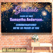 Fireworks Sky Herzlichen Glückwunsch Glückwunschs Banner