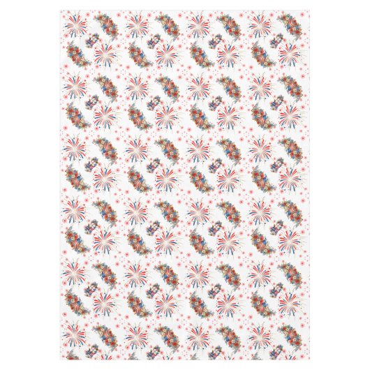 Fireworks Sparks Independence Party Tischdecke (Vorderseite)