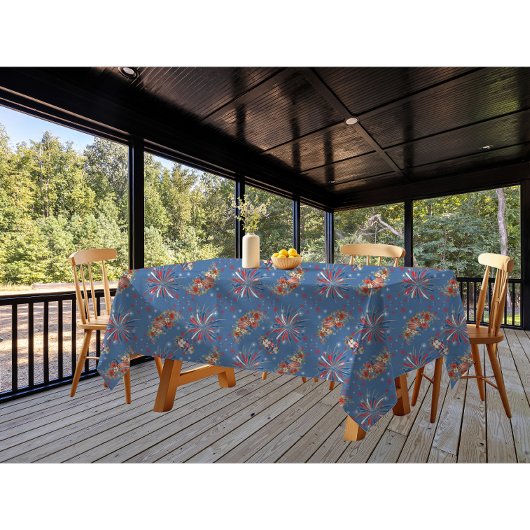 Fireworks Sparks Independence Party Tischdecke