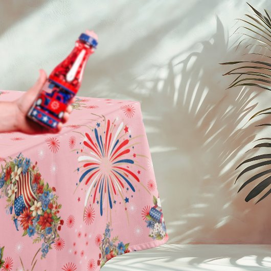 Fireworks Sparks Independence Party Tischdecke