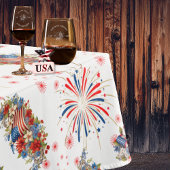 Fireworks Sparks Independence Party Tischdecke